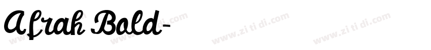 Afrah Bold字体转换